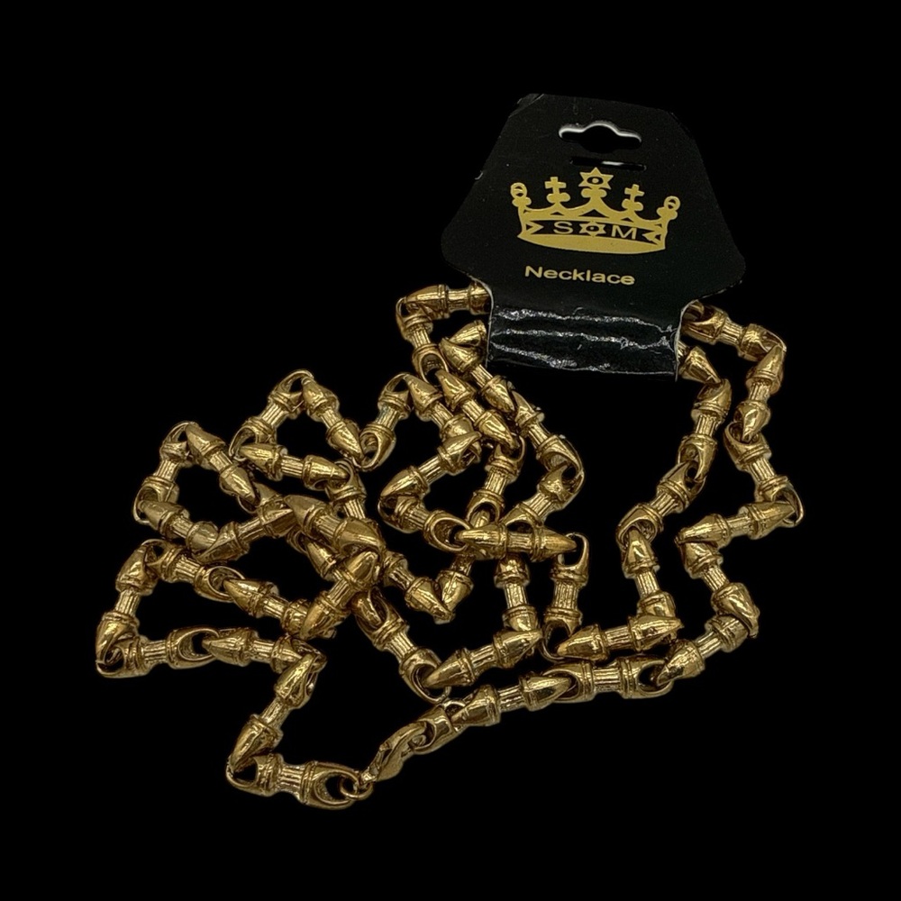 NWT- Unisex Specialty Chain Gold-Tone Chain Necklace - 36”